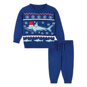 Santa Shark Sweater Set