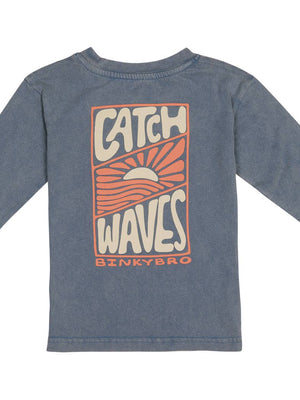 Catch Waves Navy Long Sleeve