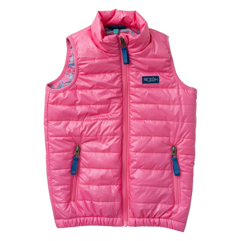Pink Cosmos Puffer Vest