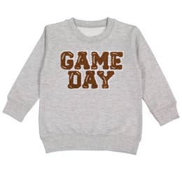 Game Day Patch Sweatshirt - Gray - Kids Football Sweatshirt