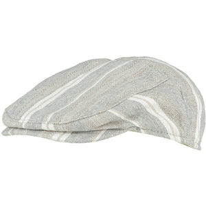 Grey woven flat cap