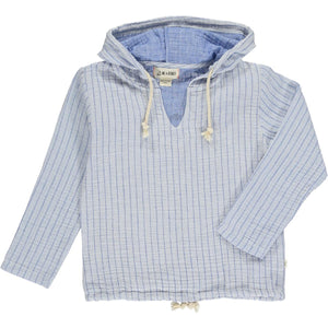 ST.IVES Gauze hooded top blue