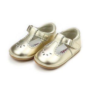 Dottie Scalloped T-Strap Mary Jane (Baby)- GOLD