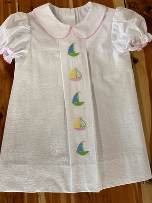Seersucker Sailboat Dress