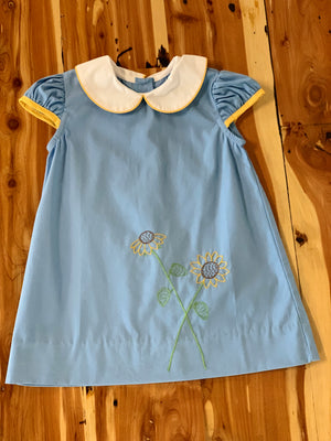 Embroidered Sunflower Dress