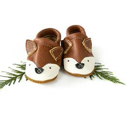 Chestnut Fox Cute Critters Leather Shoes Baby