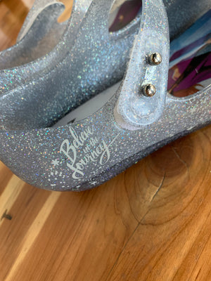 Mini Melissa Frozen Silver Glitter Shoes