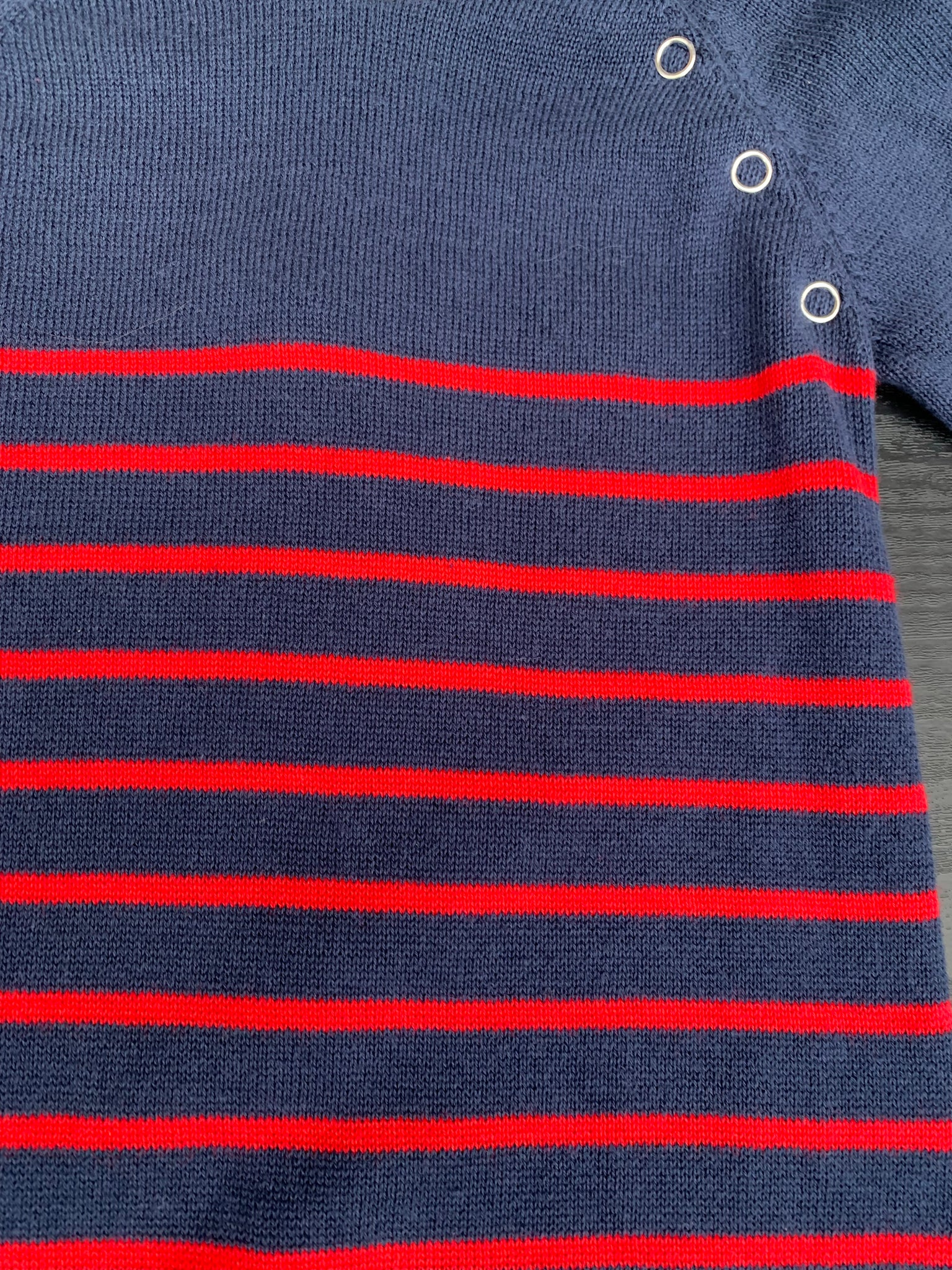 Sweater Knit Stripe Jumpsuit