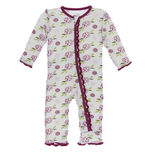 Natural Marigold Muffin Ruffle Coverall with Zipper