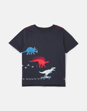 Navy Dino Applique T-shirt