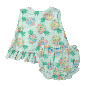 Pretty Pineapples Ruffle Back Top and Bloomer