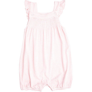 Smocked Front Overall Shortie