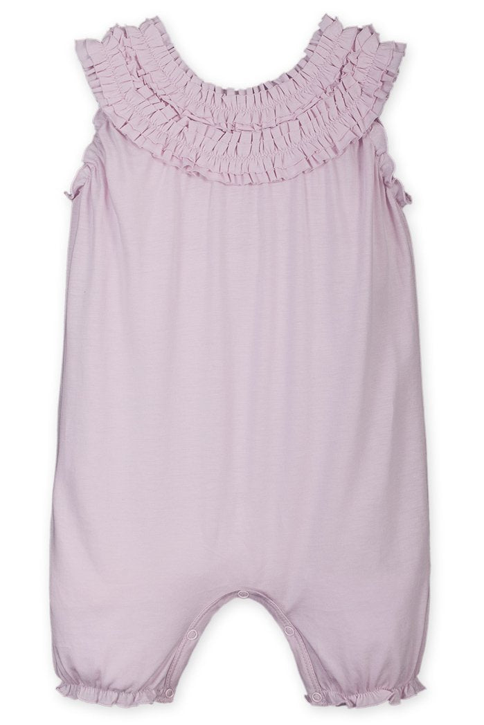 Soft Pink Double Ruffle Romper