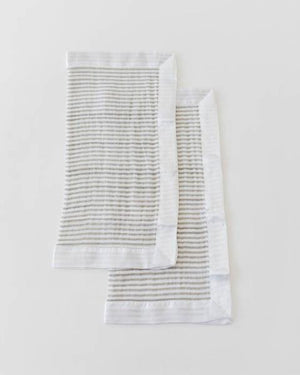 Cotton Muslin Security Blanket 2 Pack- Grey Stripe