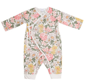 Traditional Floral Wrap Coverall