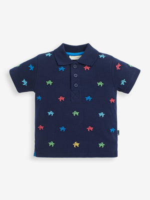 Turtle Embroidered Polo Shirt