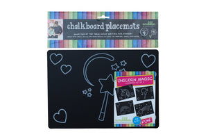 Unicorn Chalkboard Mats - 4 Count