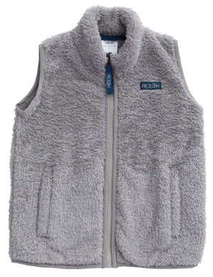 Solid Sherpa Vest in Igneous Gray