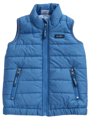 Puffer Vest with Oyster Print Liner
