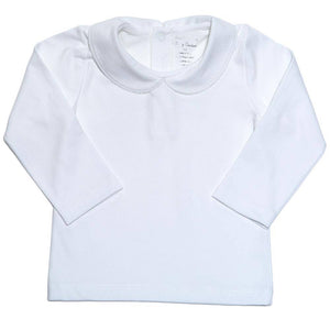 White Collared Shirt White Trimming