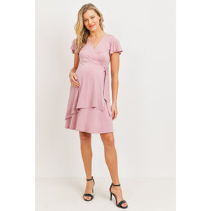 Nursing/Maternity Blush Wrap Dress