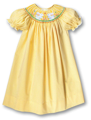Bunny and Butterfly Smocked Dress